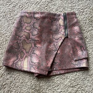 Pink Kids Snake Skort